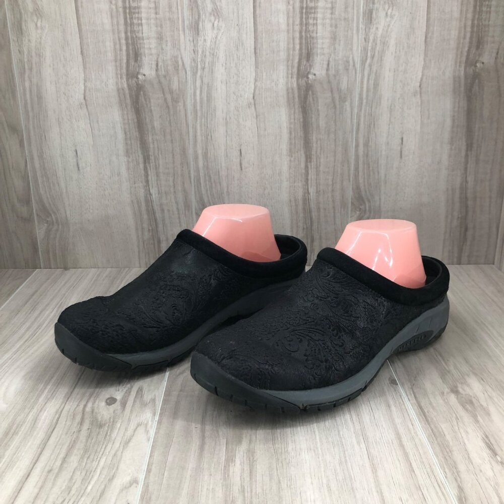 Merrell Black Embossed Mules - image 4